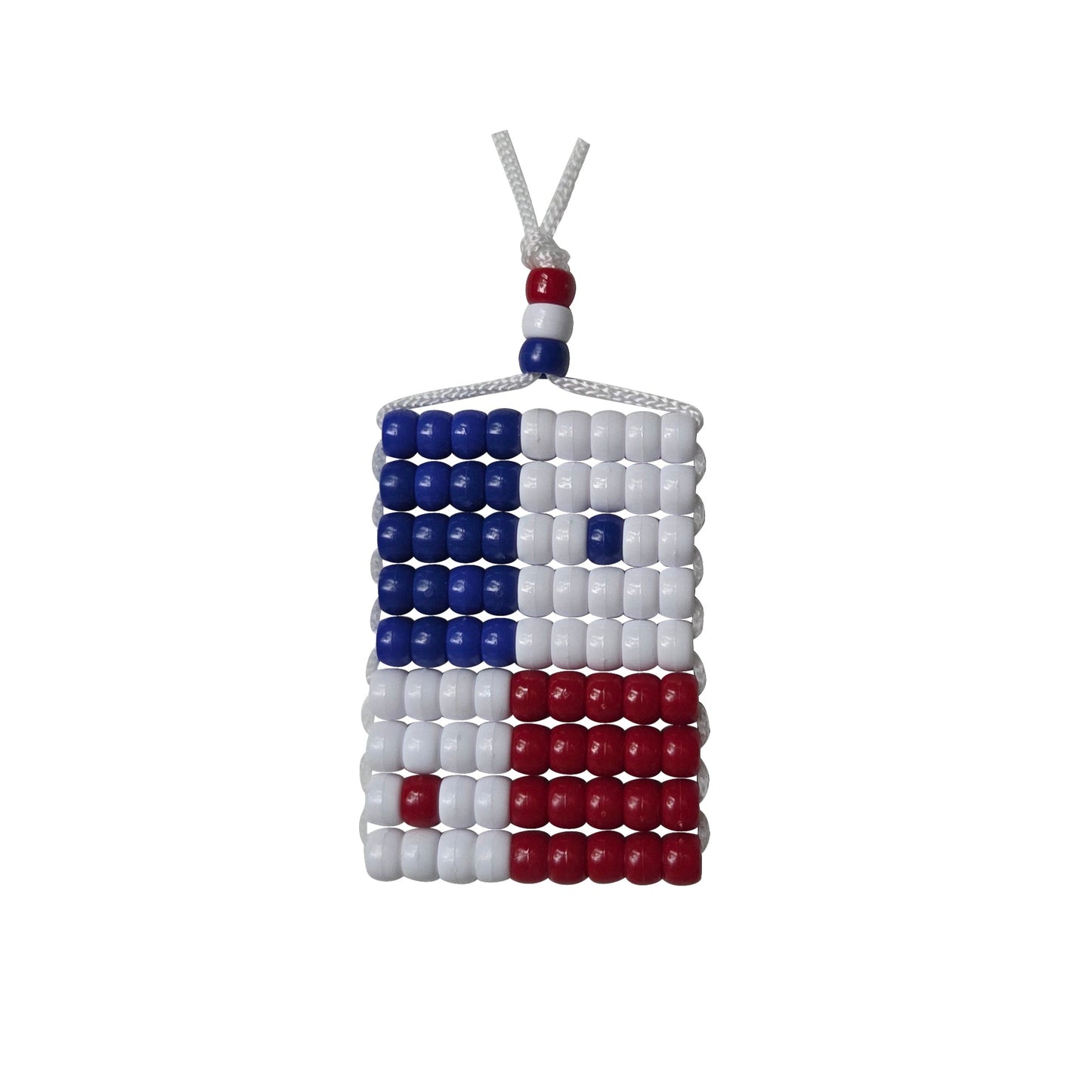 Panama Flag Car Danglers. Mini Beaded Flag 2.5" x 3". Adjustable.