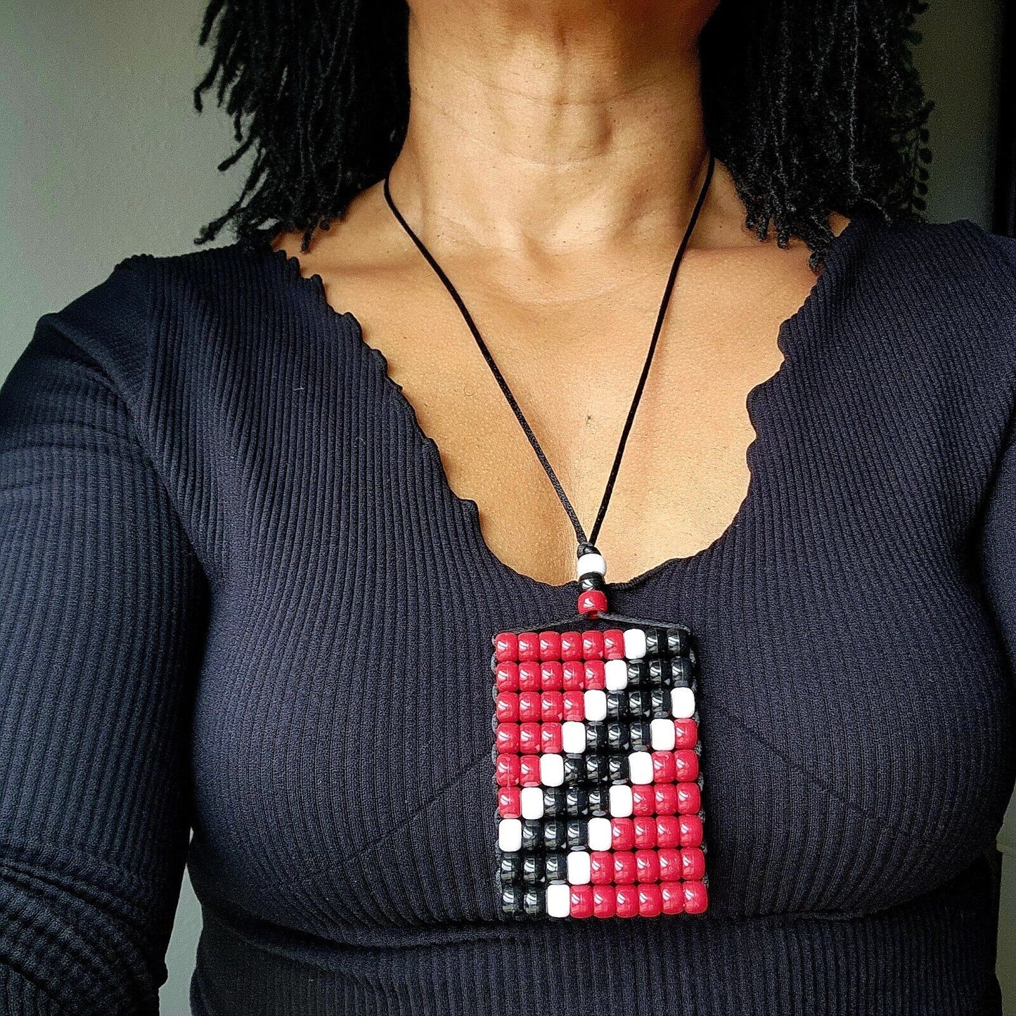 Trinidad Flag Car Mirror Danglers/ Carnival Necklace .