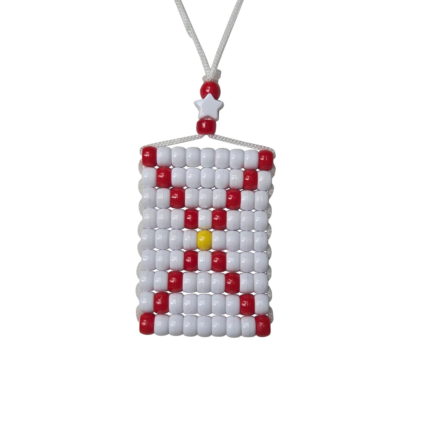 Florida State Flag Car Danglers. Mini Beaded Flag 2.5" x 3". Adjustable.