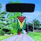 Guyana Flag Car Danglers. Mini Beaded Flag 2.5" x 3". Adjustable.