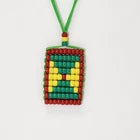 Grenada Flag Car Danglers. Mini Beaded Flag 2.5" x 3". Adjustable.