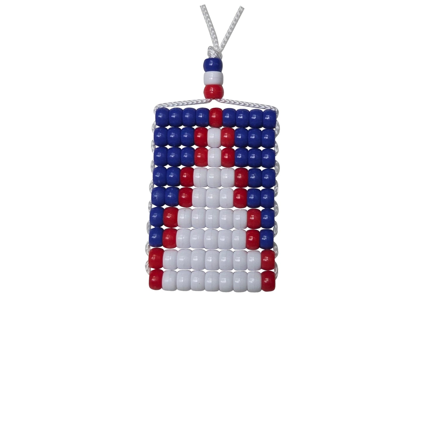 American Samoa Flag Car Danglers. Mini Beaded Flag 2.5" x 3". Adjustable.