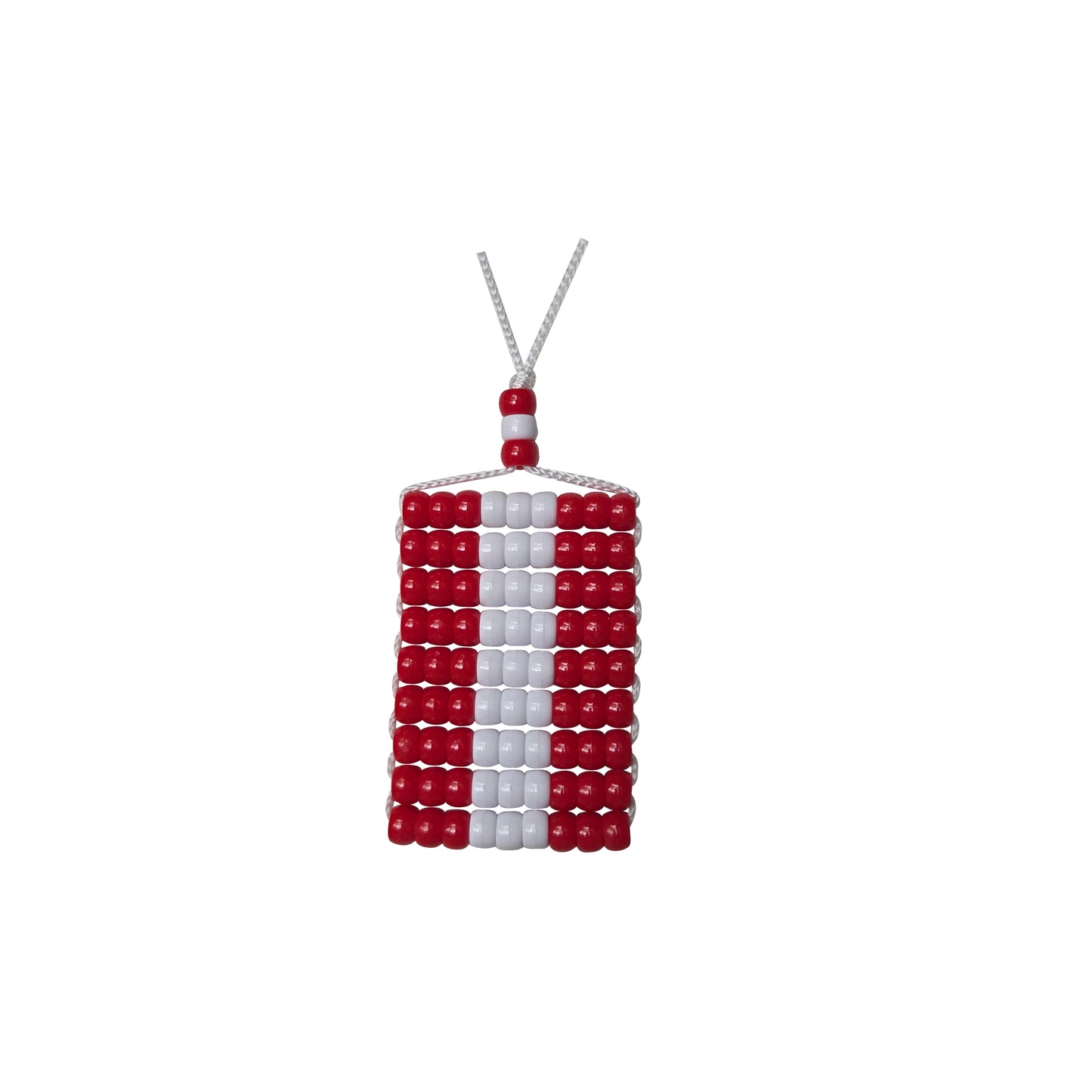Austria Flag Car Danglers. Mini Beaded Flag 2.5" x 3". Adjustable.