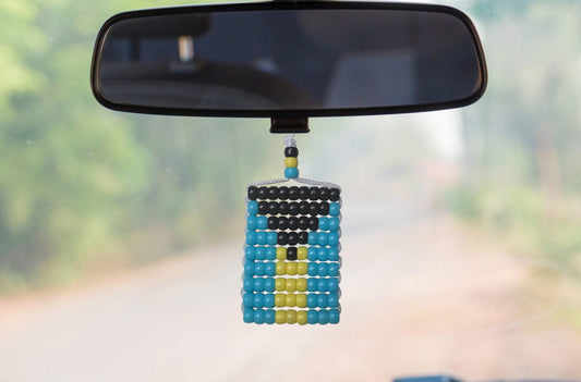 Bahamas Flag Car Mirror Danglers  Necklace .