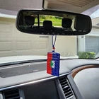 Haiti Flag Car Danglers. Mini Beaded Flag 2.5" x 3". Adjustable.