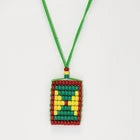 Grenada Flag Car Danglers. Mini Beaded Flag 2.5" x 3". Adjustable.